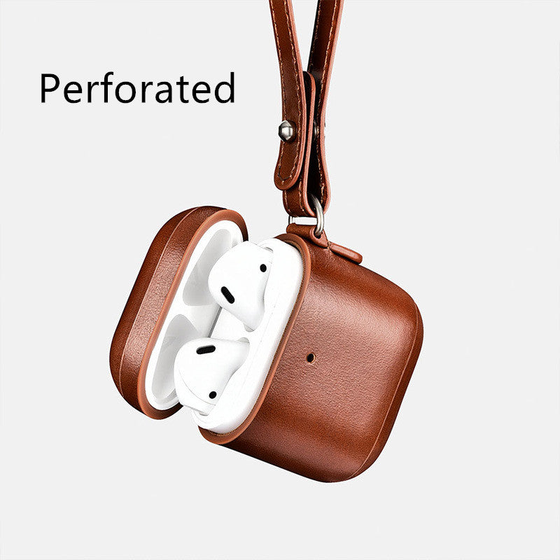 Leather AirPods Case for Apple Bluetooth Earbuds