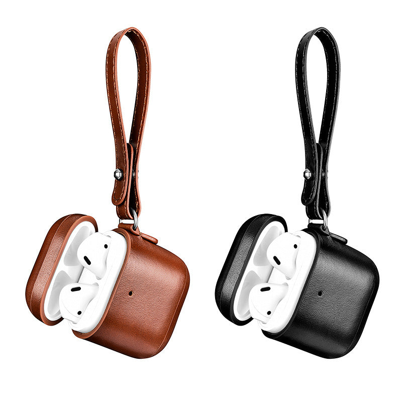 Leather AirPods Case for Apple Bluetooth Earbuds