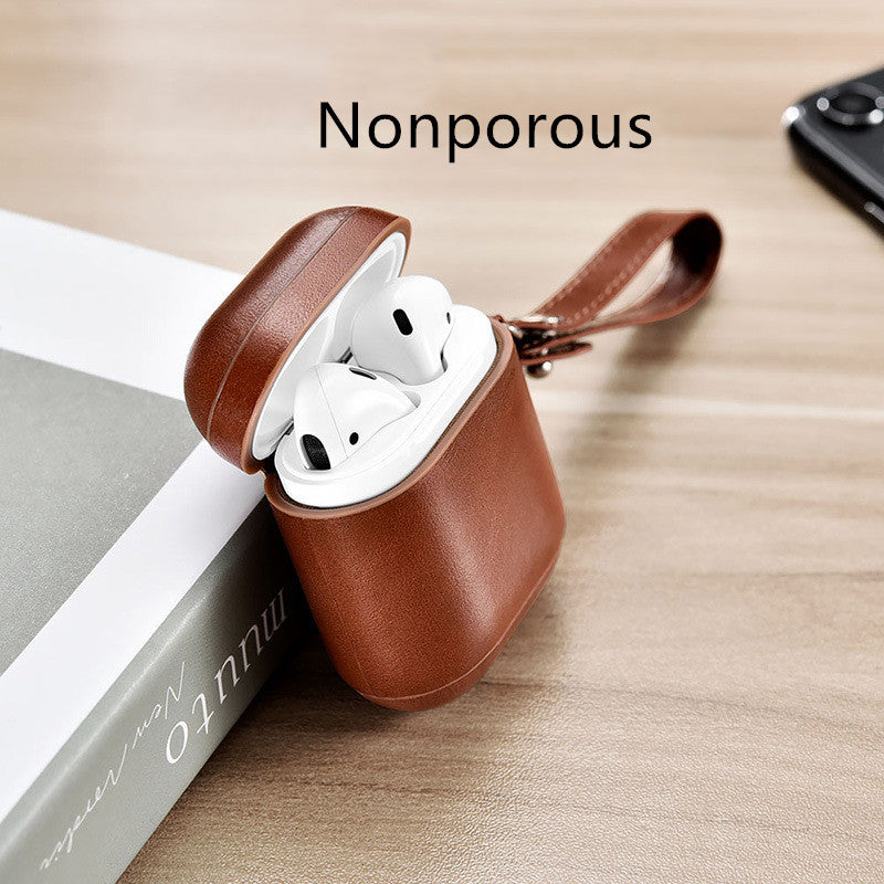 Leather AirPods Case for Apple Bluetooth Earbuds