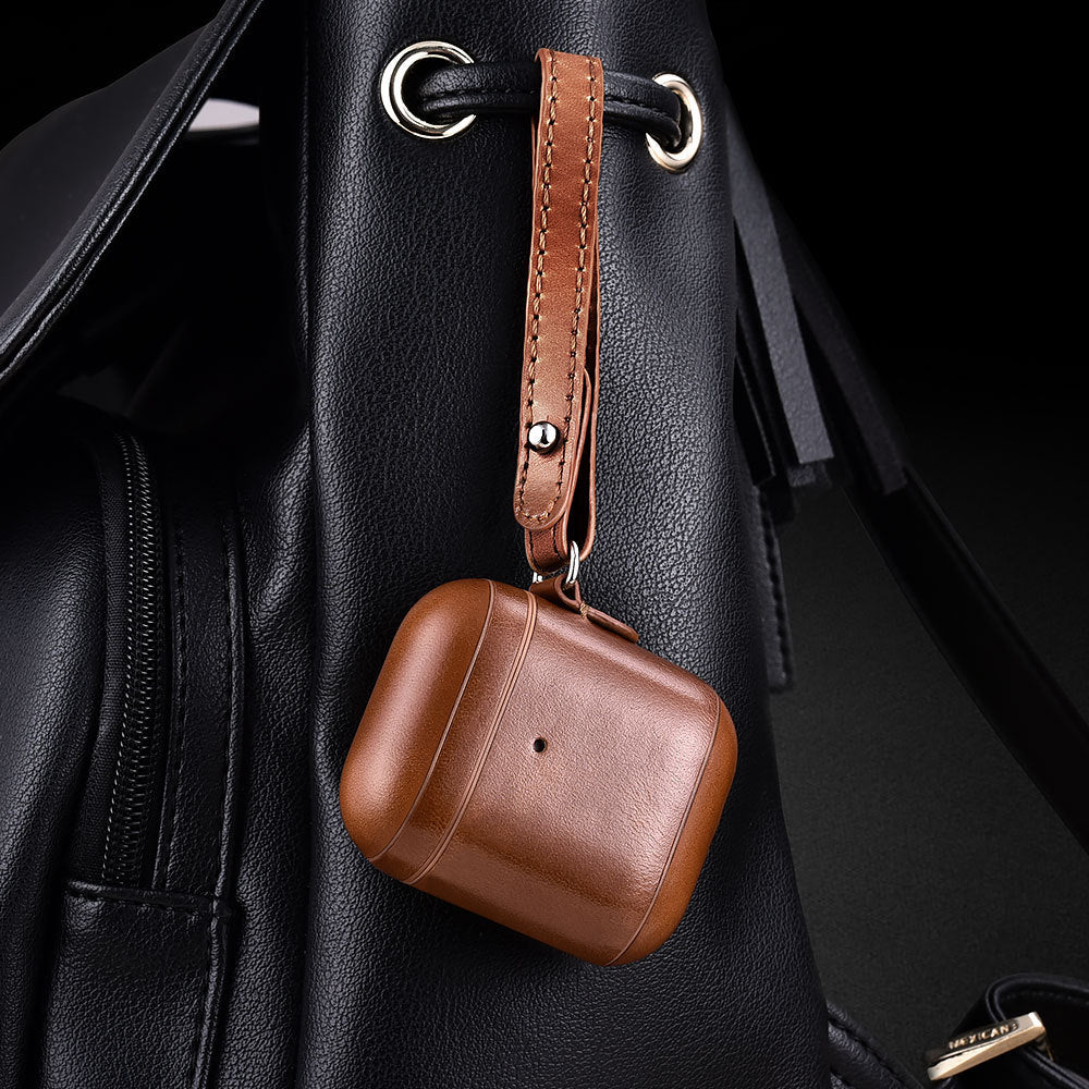 Leather AirPods Case for Apple Bluetooth Earbuds